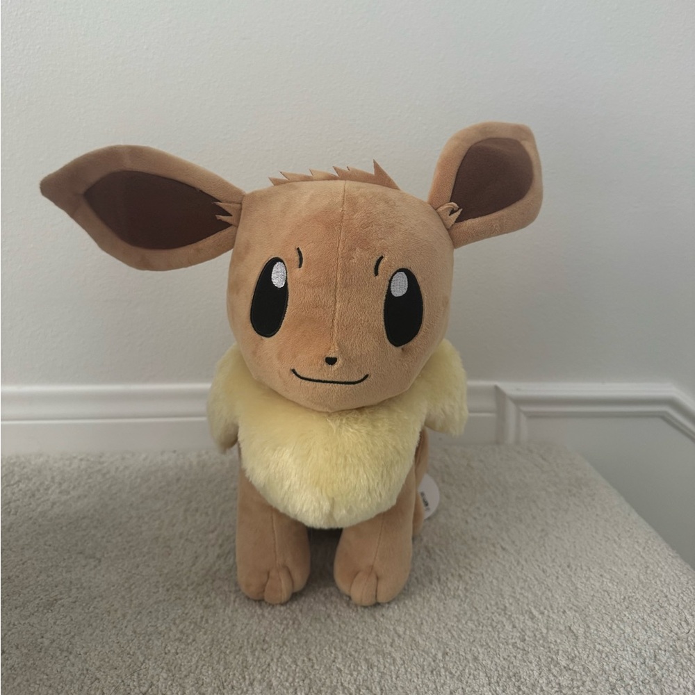 Pokemon Eevee Plush Toy - Brown and Cream - 14 inch